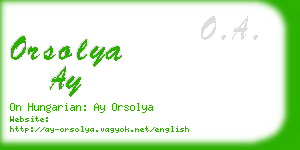orsolya ay business card